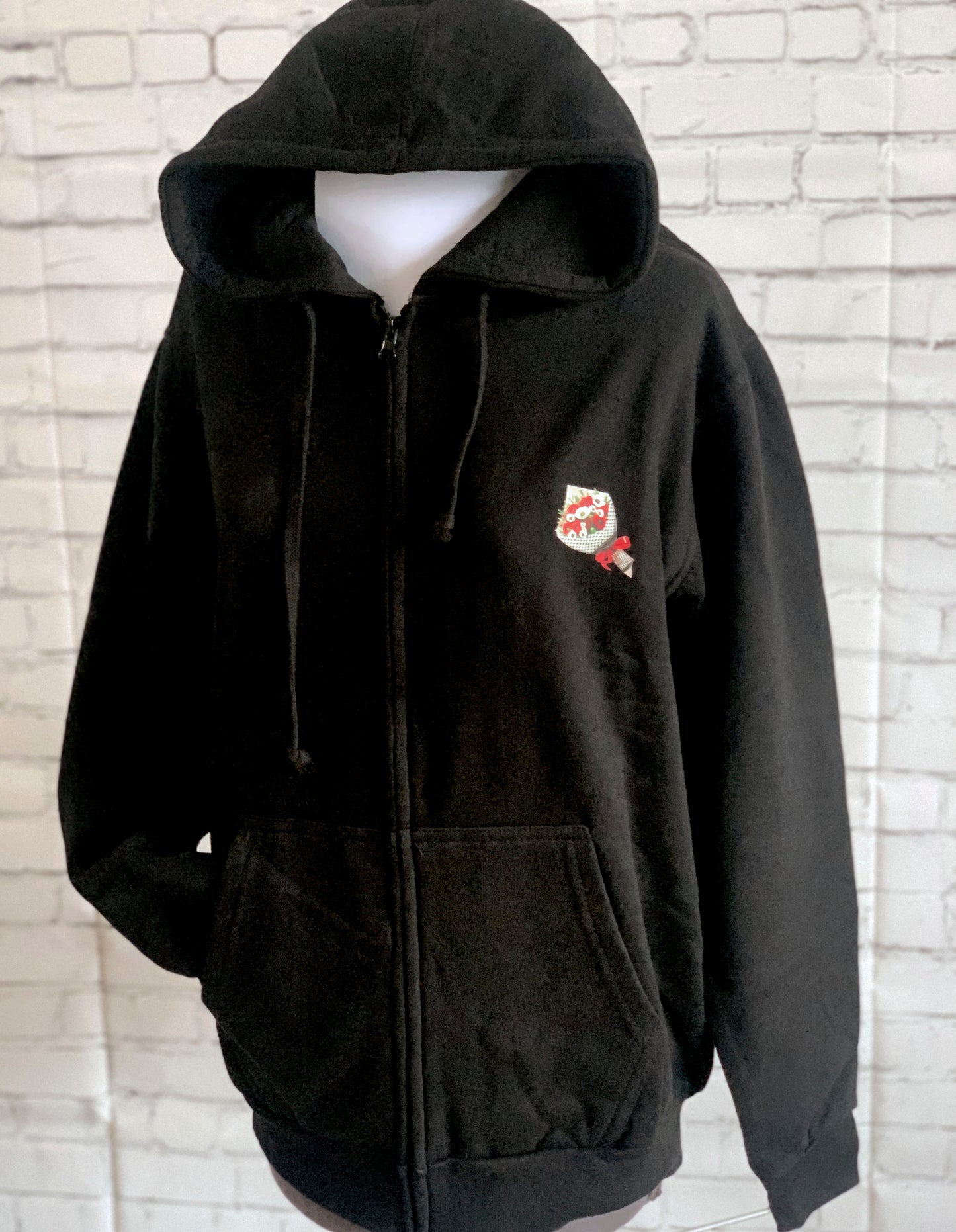 Unisex cultural zip hoodie in sizes small to 2XL