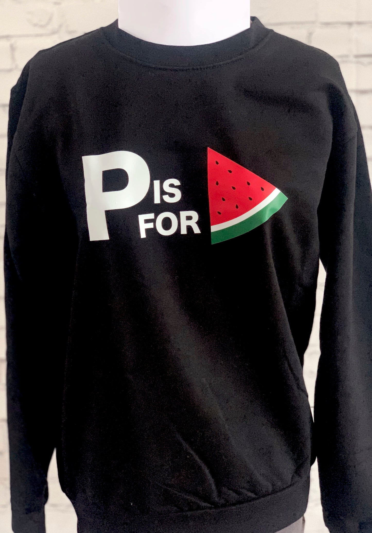 Unisex “P is for Watermelon” Palestine sweatshirt