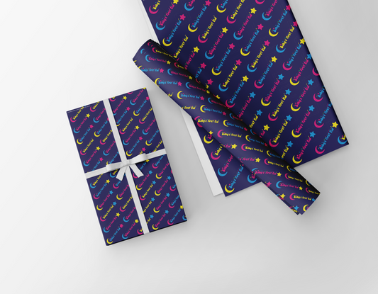 Baby's First Eid wrapping paper folded to 660mm x 480mm