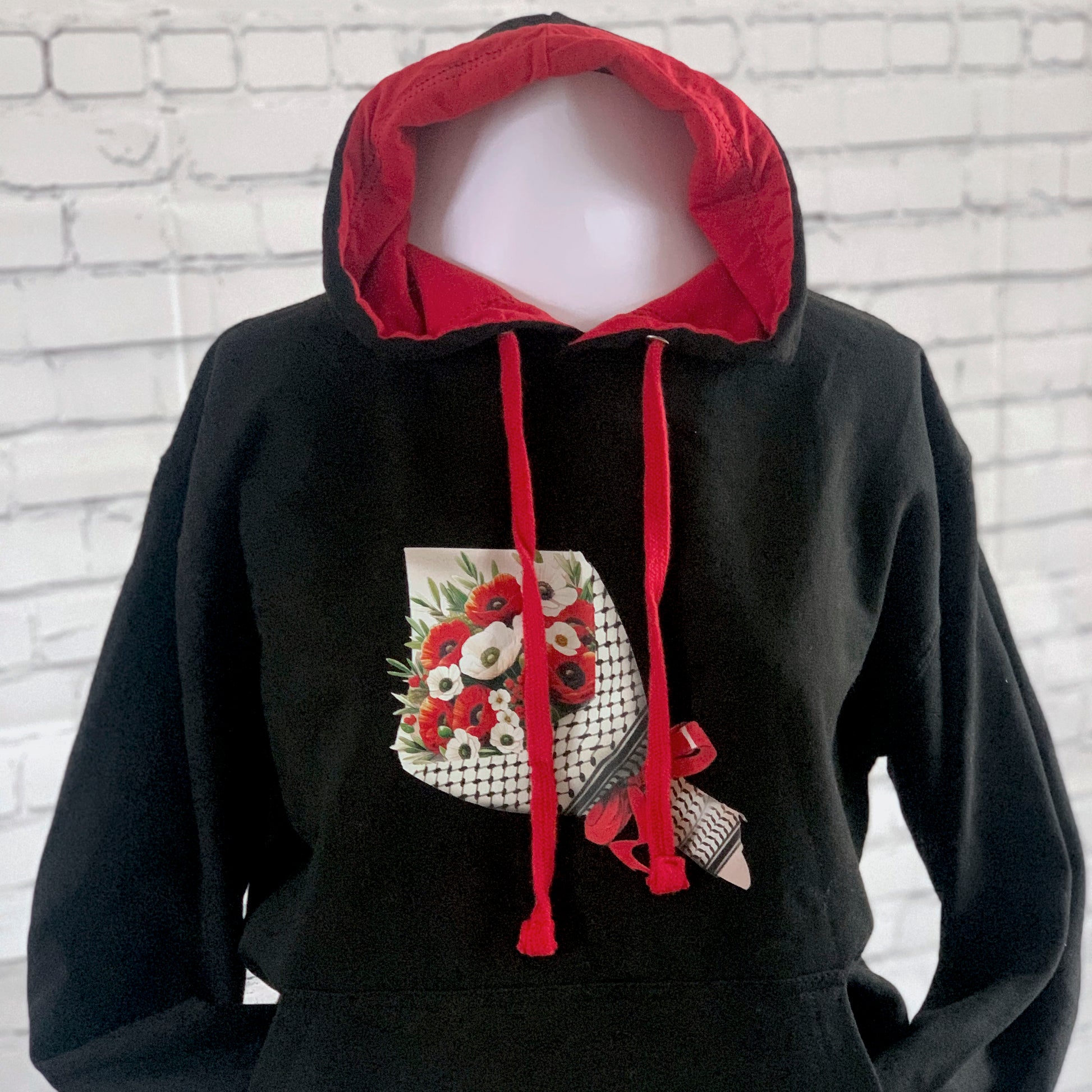 Unisex hoodie with cultural symbolism in sizes S–2XL