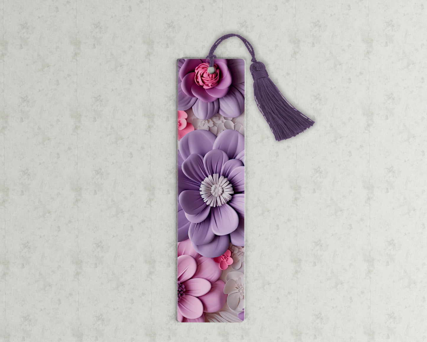 Elegant floral bookmark with tassel 