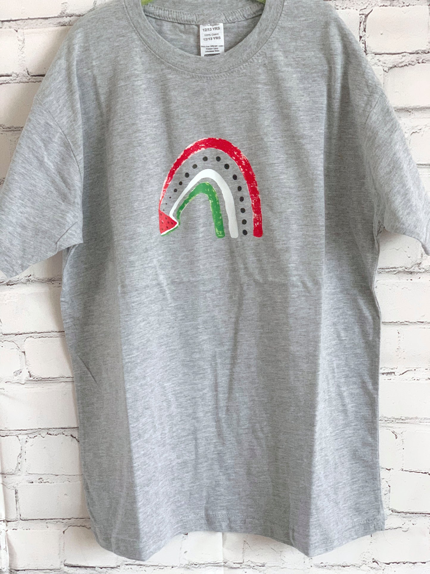Kids Watermelon Rainbow T-Shirt – 100% Cotton | Ages 3–13